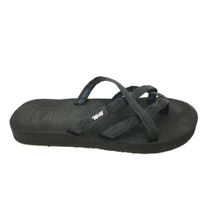 Teva Olowahu Sandals Women’s 7 Black Flip Flops